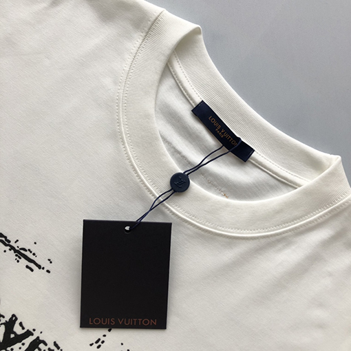 ルイヴィトン 新しいプリントコットン半袖Tシャツ