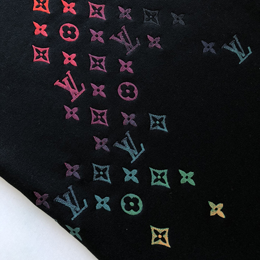 ルイヴィトン 新しいオーロラグラデーション刺繍ラウンドネックプルオーバー