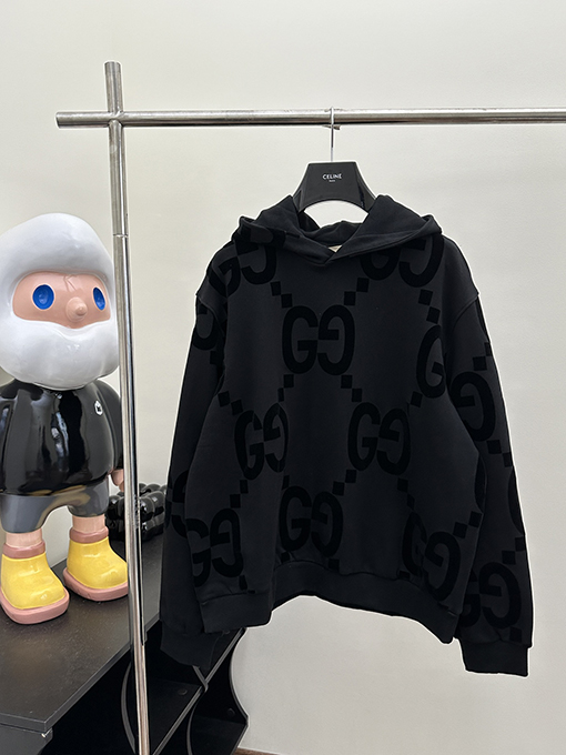 グッチ コットンジャカードGGベルベットパーカー