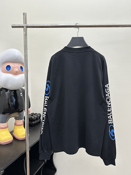 バレンシアガ 24SS BLcg サーフィン タートル クラックロゴ ロングスリーブシャツ