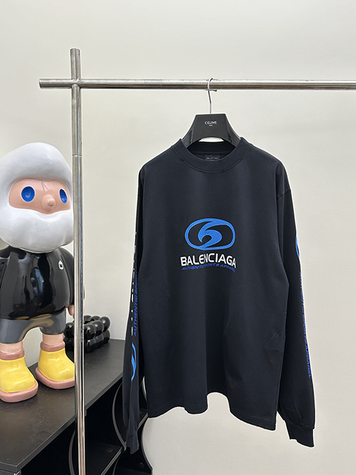 バレンシアガ 24SS BLcg サーフィン タートル クラックロゴ ロングスリーブシャツ