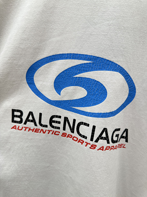 バレンシアガ 24SS BLcg サーフィン タートル クラックロゴ ロングスリーブシャツ