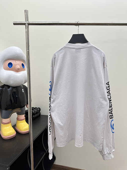 バレンシアガ 24SS BLcg サーフィン タートル クラックロゴ ロングスリーブシャツ