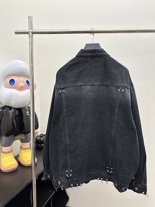 バレンシアガ リベットパンクリングライターヘッドデニムジャケット