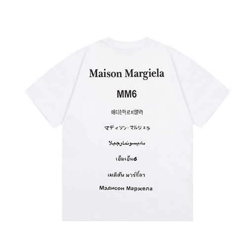 マルタンマルジェラ 男女兼用 ラウンドネック ショートスリーブ Tシャツ
