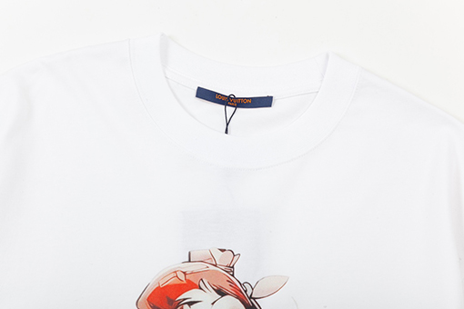 ルイヴィトン デジタルプリント ダックアルファベットロゴ半袖Tシャツ