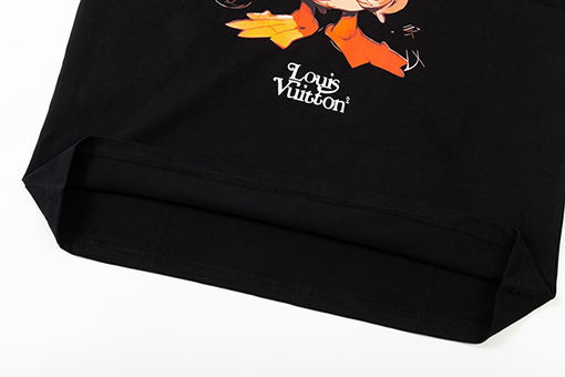ルイヴィトン デジタルプリント ダックアルファベットロゴ半袖Tシャツ