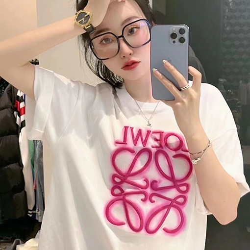 ロエベ  インクジェット文字ロゴ 半袖tシャツ