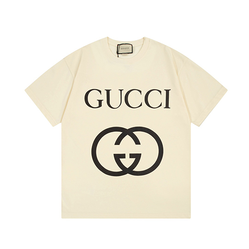 グッチ ダブルリングアルファベットロゴ半袖Tシャツ
