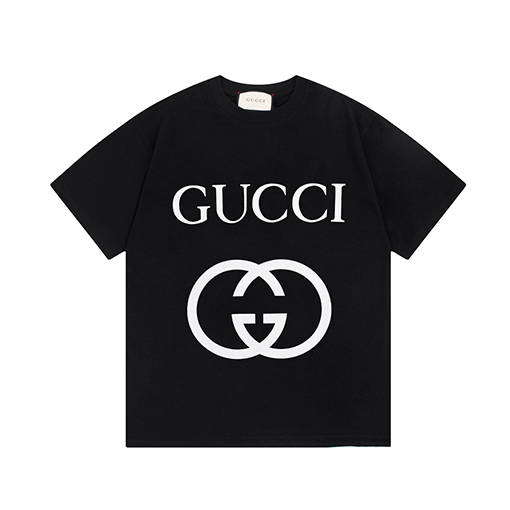 グッチ ダブルリングアルファベットロゴ半袖Tシャツ