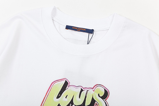 ルイヴィトン デジタルプリント熱いアルファベットロゴ半袖tシャツ