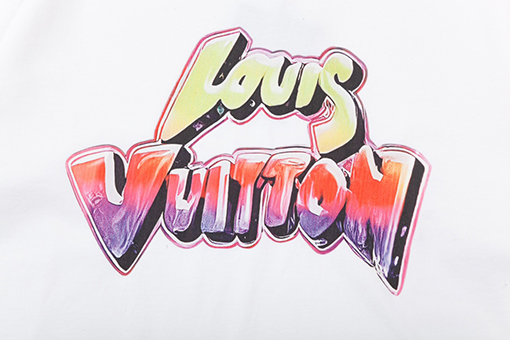 ルイヴィトン デジタルプリント熱いアルファベットロゴ半袖tシャツ