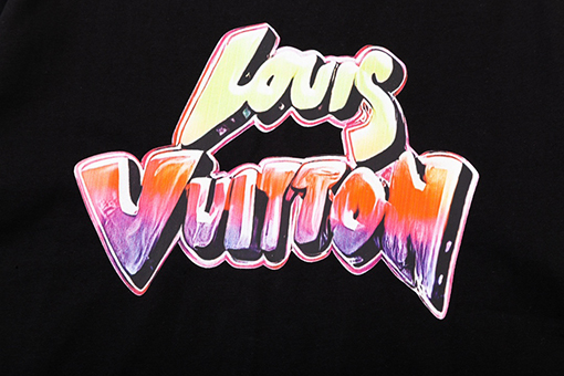 ルイヴィトン デジタルプリント熱いアルファベットロゴ半袖tシャツ