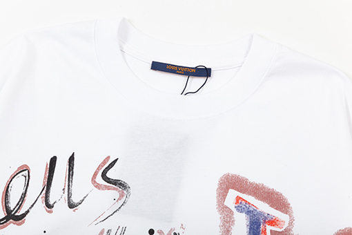 ルイヴィトン インクジェットアルファベットロゴカスタマイズ 半袖tシャツ