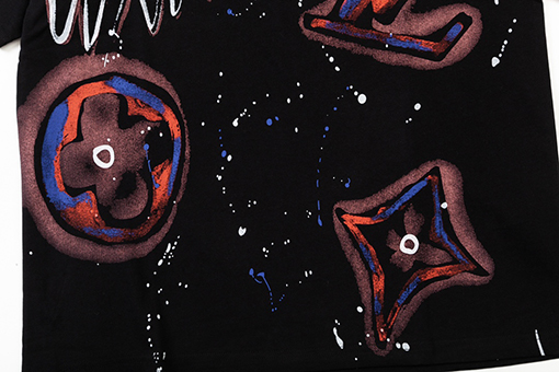 ルイヴィトン インクジェットアルファベットロゴカスタマイズ 半袖tシャツ