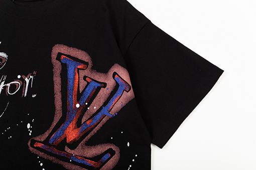 ルイヴィトン インクジェットアルファベットロゴカスタマイズ 半袖tシャツ