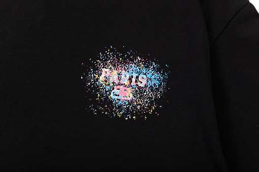 バレンシアガ カラフルな星空アルファベットロゴ半袖Tシャツ