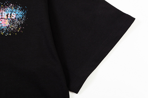 バレンシアガ カラフルな星空アルファベットロゴ半袖Tシャツ