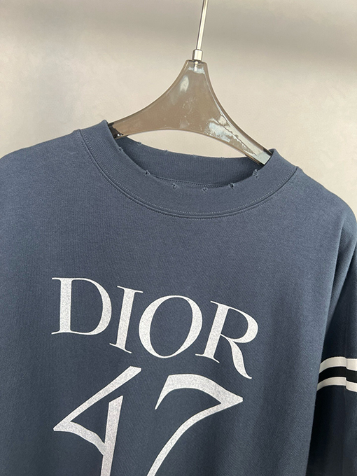 ディオール 新しい47文字ロゴプリント半袖Tシャツ