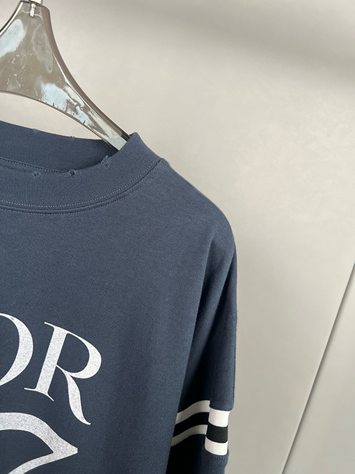 ディオール 新しい47文字ロゴプリント半袖Tシャツ
