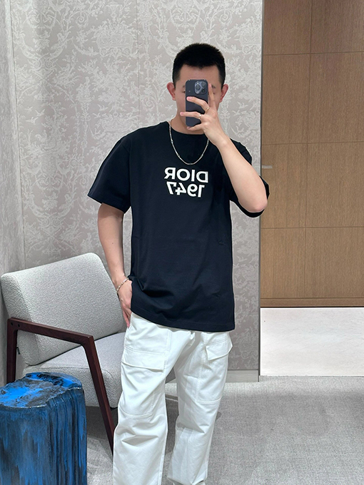 ディオール ニットコットンラウンドネックTシャツ