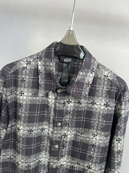 クロムハーツ 格子模様ロングスリーブシャツジャケット