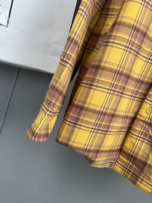 バレンシアガ  チェック柄フランネルヴィンテージフラットシャツ コート