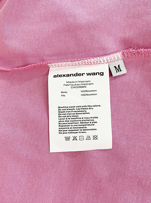 アレキサンダーワン  半袖 Tシャツ Alexander Wang 立体プリントロゴ 半袖