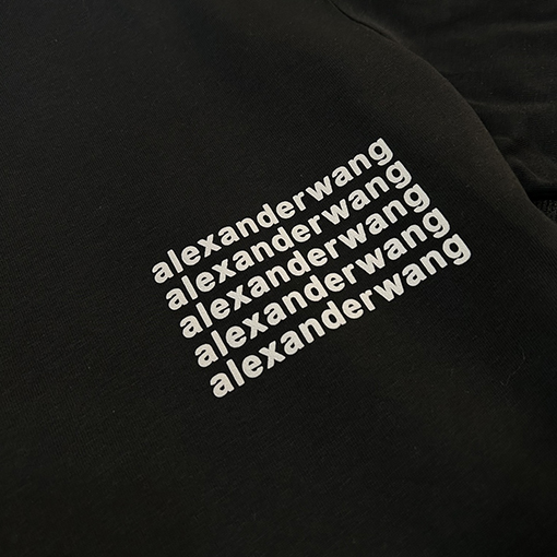 アレキサンダーワン 半袖 Tシャツ クラシック横のイニシャル 5列 ロゴ