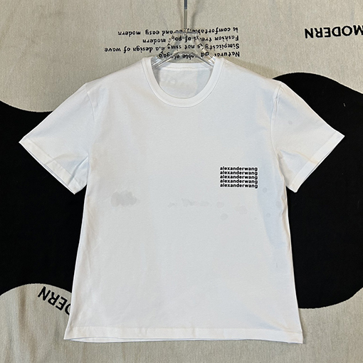アレキサンダーワン 半袖 Tシャツ クラシック横のイニシャル 5列 ロゴ