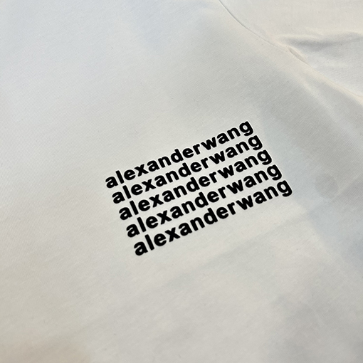アレキサンダーワン 半袖 Tシャツ クラシック横のイニシャル 5列 ロゴ