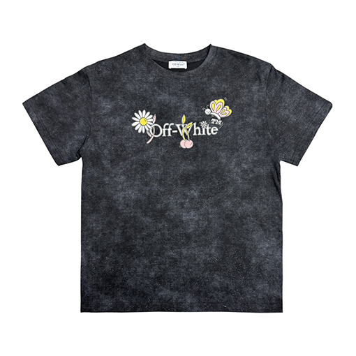 オフホワイトコピー ウォッシング スパングル デイジー 半袖 Tシャツ
