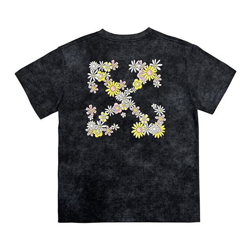 オフホワイトコピー ウォッシング スパングル デイジー 半袖 Tシャツ