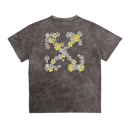 オフホワイトコピー ウォッシング スパングル デイジー 半袖 Tシャツ