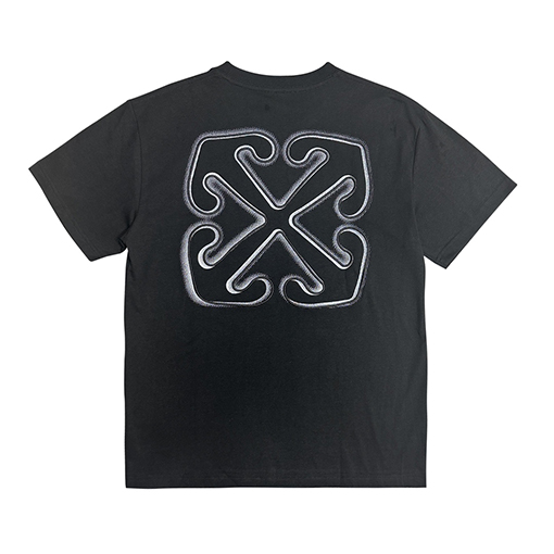 オフホワイトコピー 東京 店舗限定 プリント矢印ファブリック Tシャツ