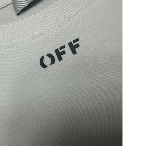 オフホワイトコピー 東京 店舗限定 プリント矢印ファブリック Tシャツ