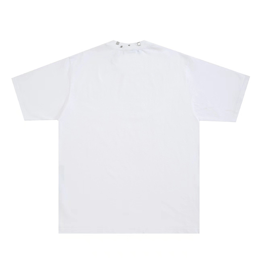 バレンシアガネックライン メタル レタリング 半袖Tシャツ