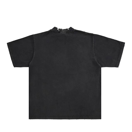 バレンシアガネックライン メタル レタリング 半袖Tシャツ