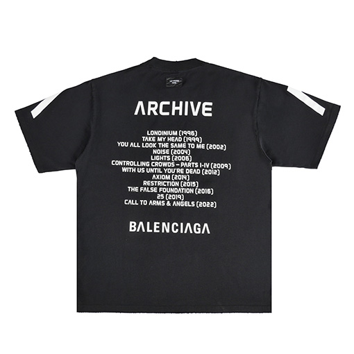バレンシアガポップ プリント アーカイブ コラボレーション 半袖 Tシャツ