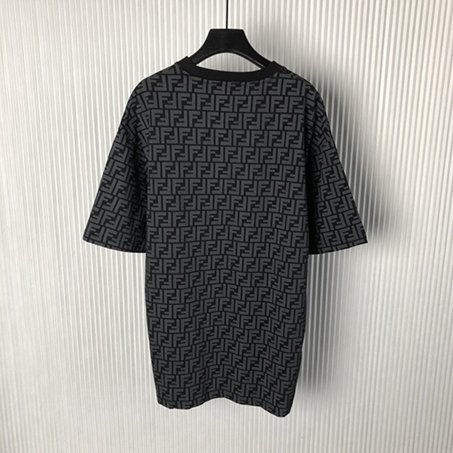  フェンディ ダブルF フルプリント半袖 Tシャツ