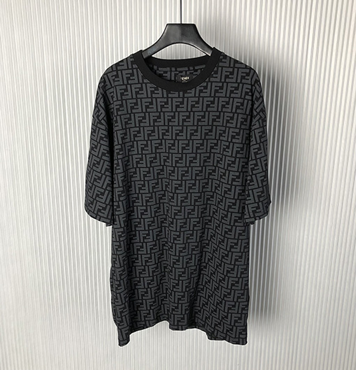  フェンディ ダブルF フルプリント半袖 Tシャツ