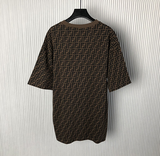  フェンディ ダブルF フルプリント半袖 Tシャツ