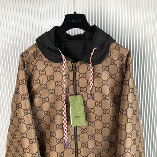 グッチ ダブル G 両面 リバーシブル フード ジャンパー コート