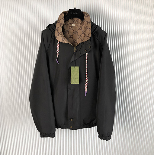 グッチ ダブル G 両面 リバーシブル フード ジャンパー コート
