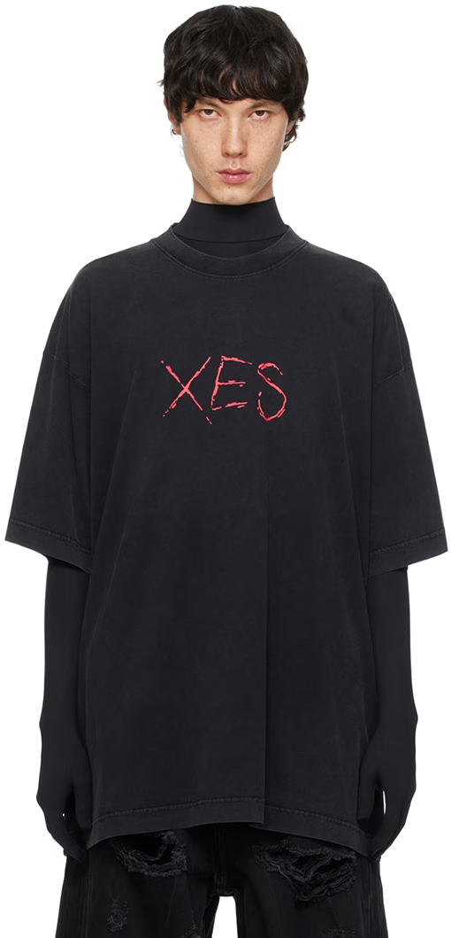 ヴェトモン オーバーサイズ半袖Tシャツ 個性的