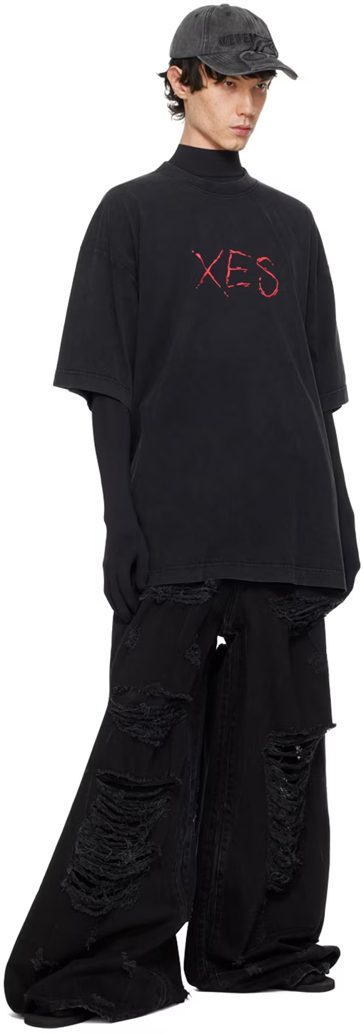 ヴェトモン オーバーサイズ半袖Tシャツ 個性的