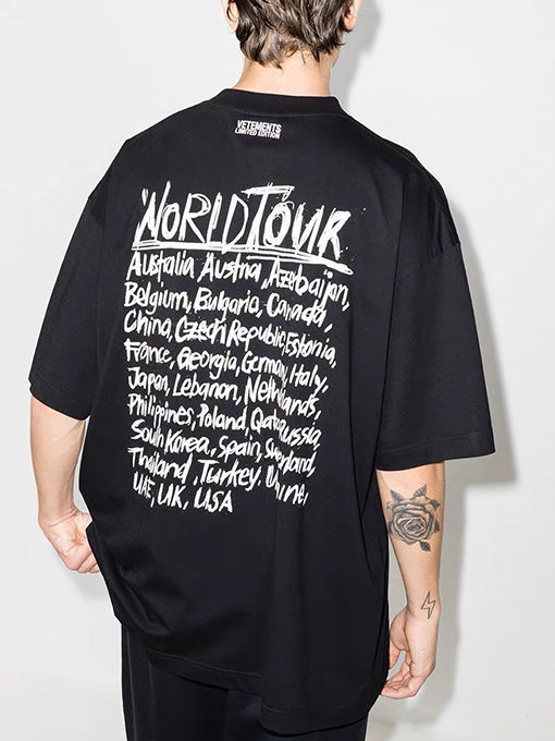 ヴェトモン世界旅行 プリント 半袖 Tシャツ