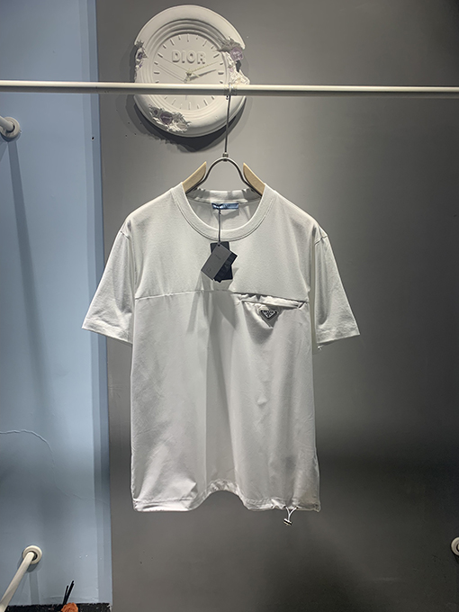 プラダ パッチワーク 三角ロゴ 半袖Tシャツ