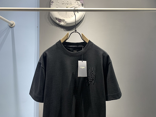 フェンディ Stripes 刺繍半袖Tシャツ