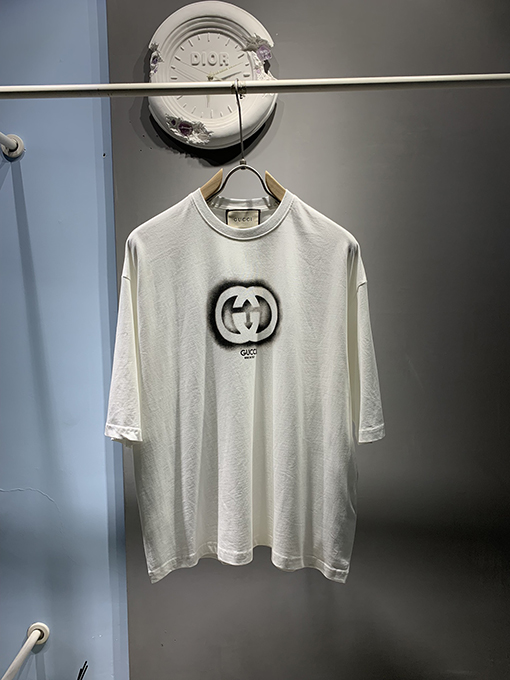 グッチダブルG落書き半袖Tシャツ